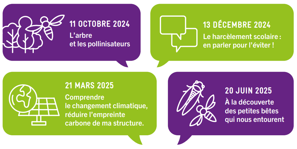 Image récapitulative dates de formation 2024-2025